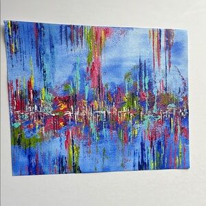 Abstract Blue Painting Unframed